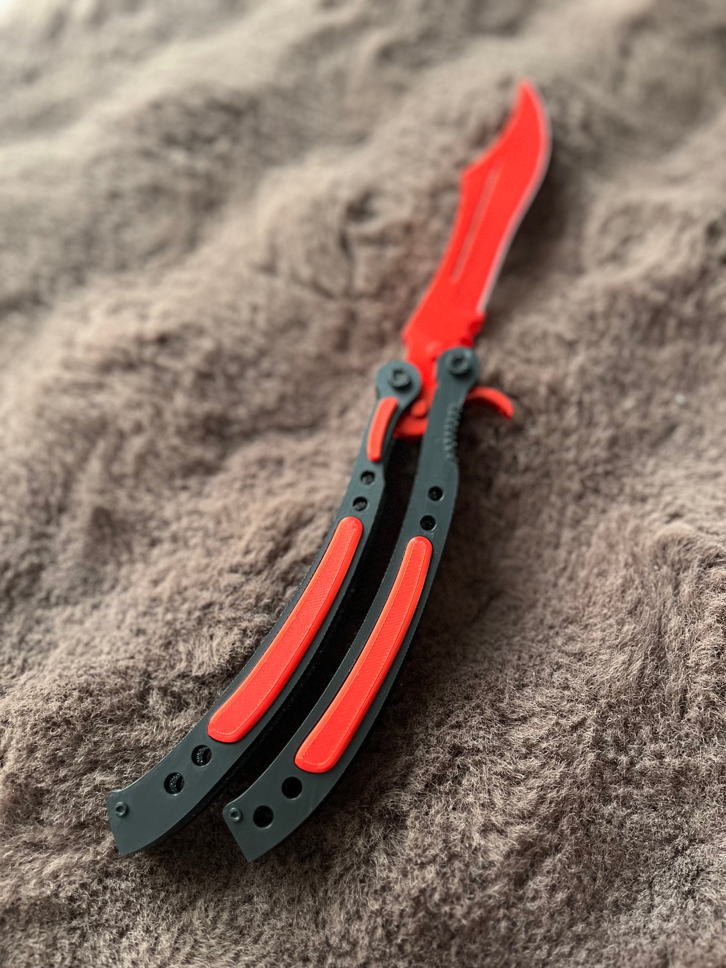 RUBY RED Butterfly Knife Toy