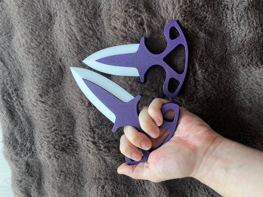 Purple&White Dual Daggers Toy
