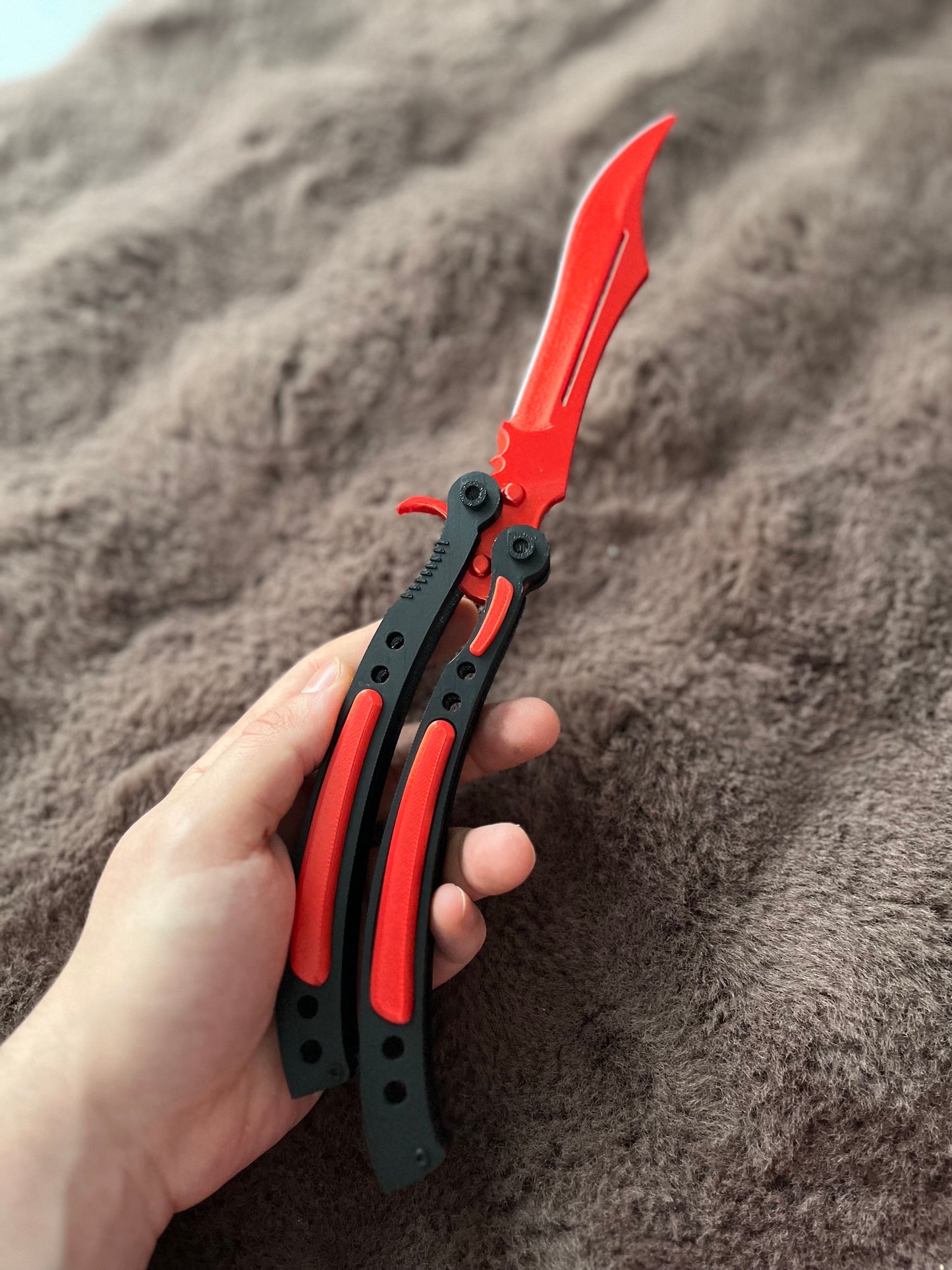 RUBY RED Butterfly Knife Toy