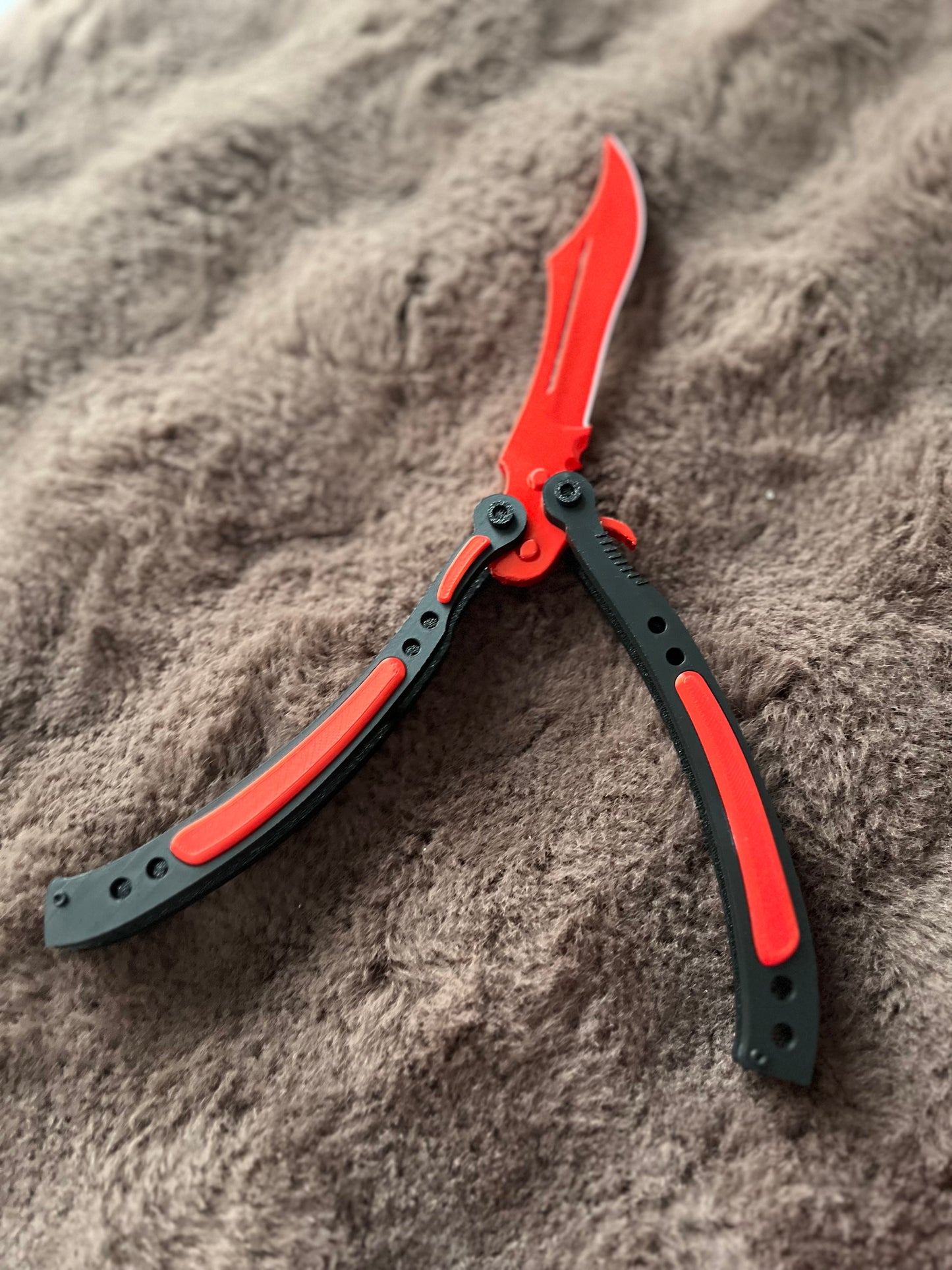 RUBY RED Butterfly Knife Toy