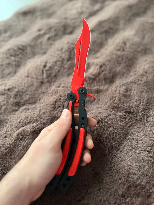RUBY RED Butterfly Knife Toy