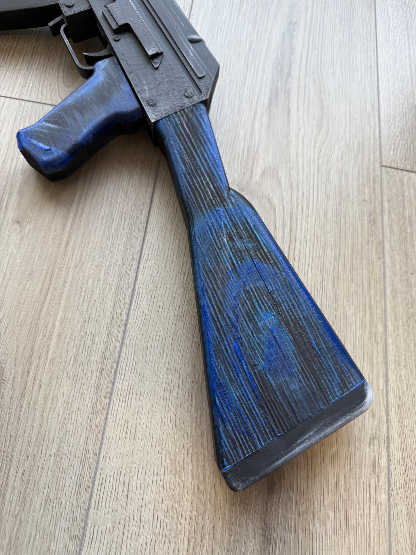 Blue Wood AK-47 Toy