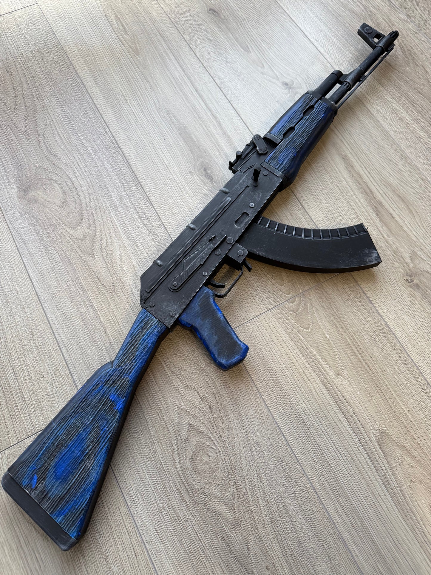 Blue Wood AK-47 Toy