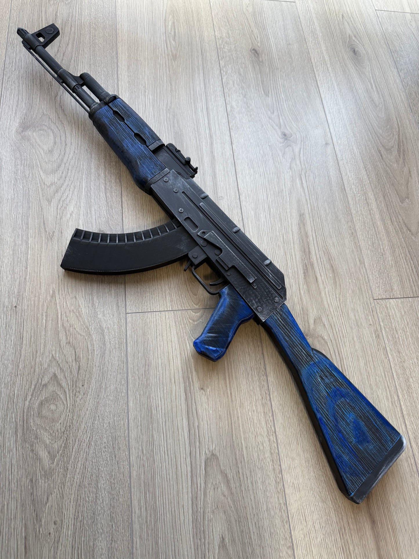 Blue Wood AK-47 Toy