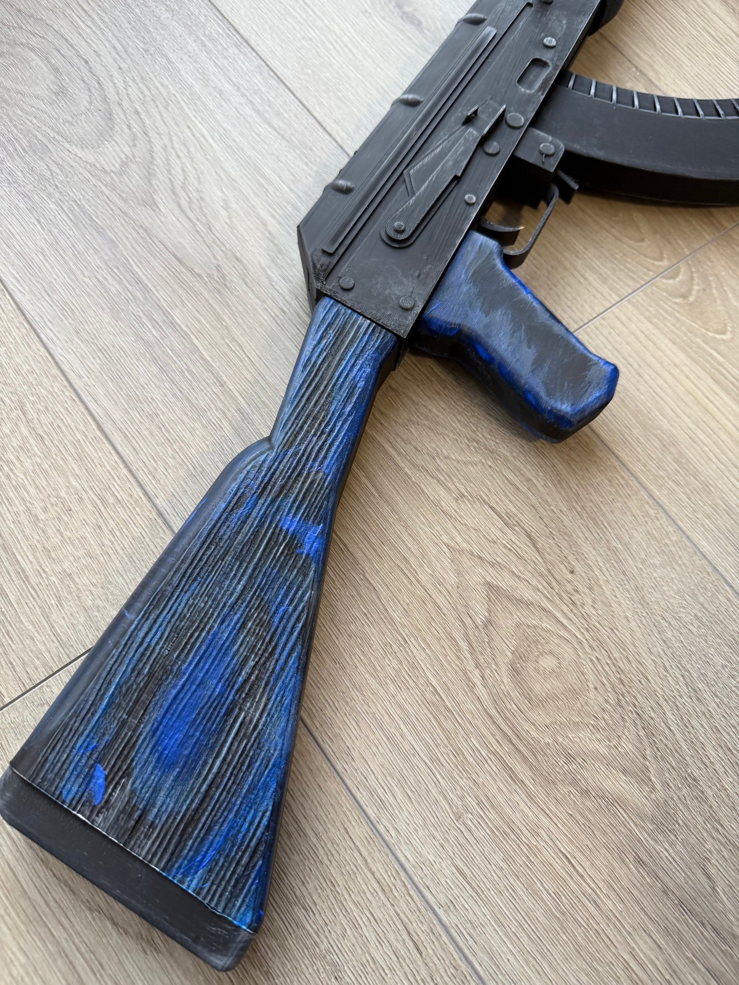 Blue Wood AK-47 Toy