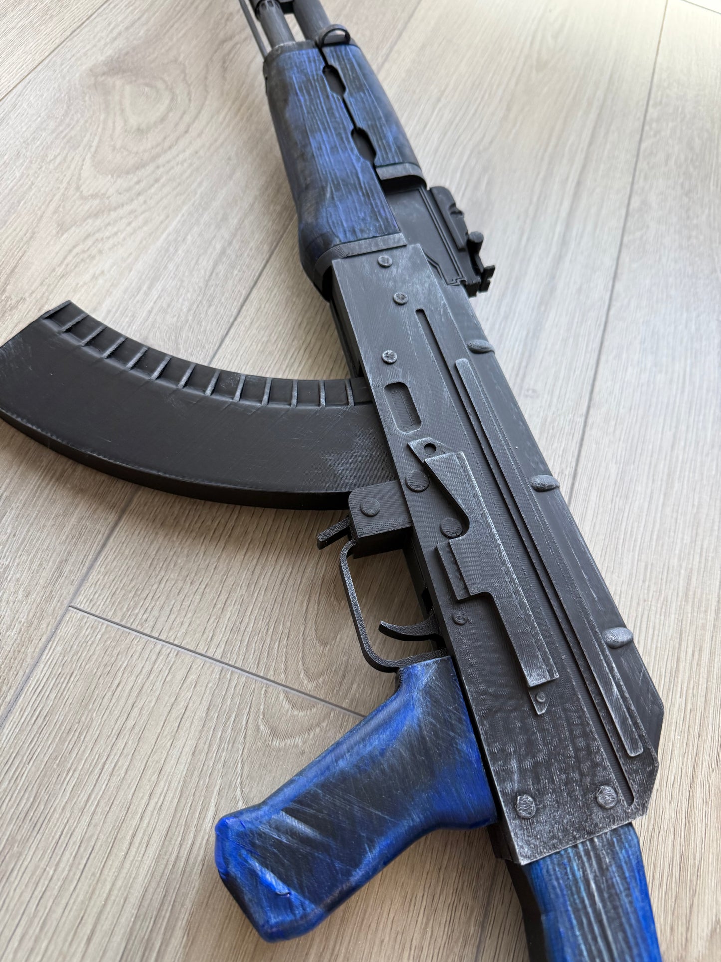 Blue Wood AK-47 Toy