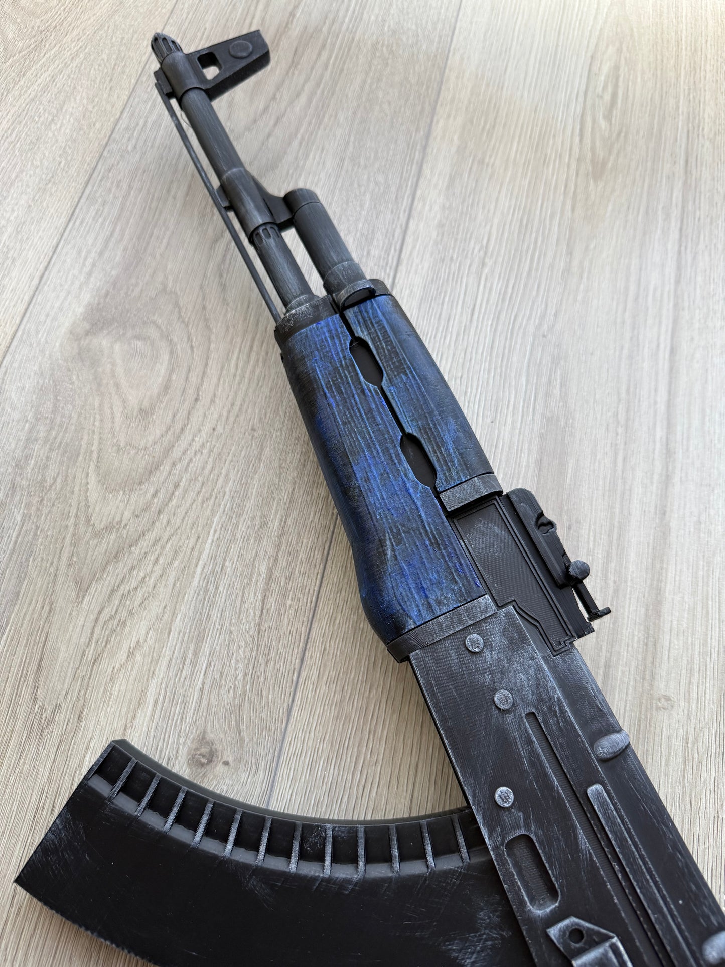 Blue Wood AK-47 Toy