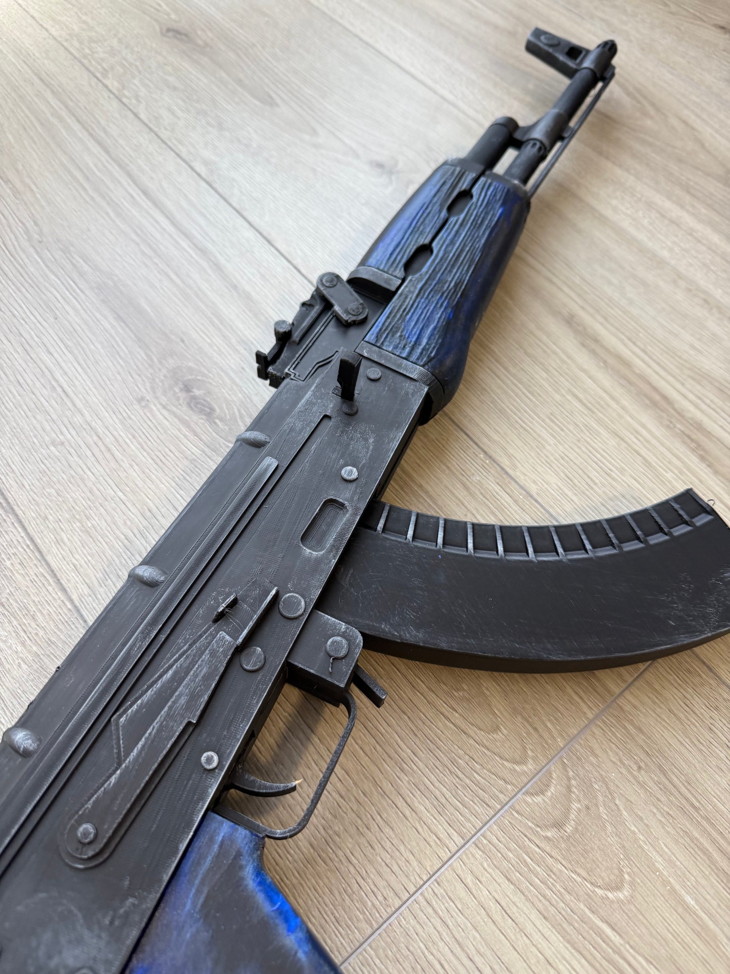 Blue Wood AK-47 Toy