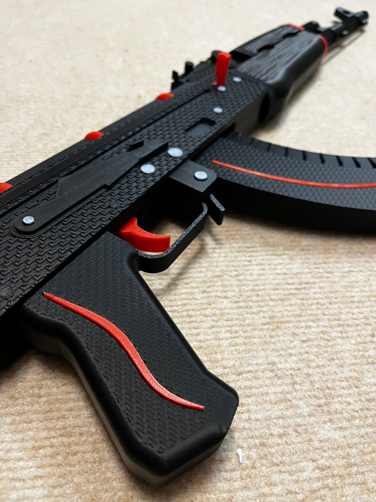 Black & Red AK-47 Toy
