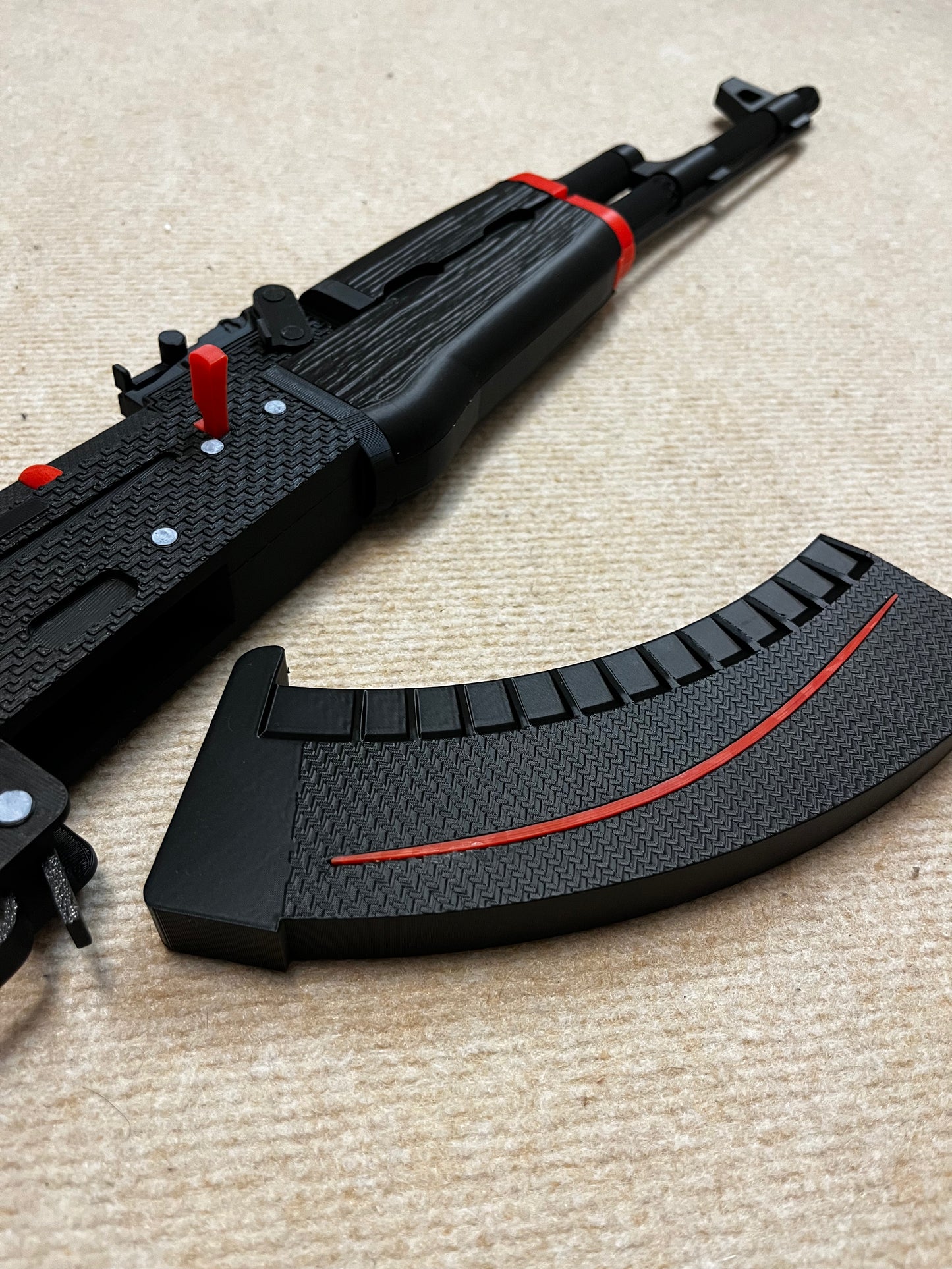 Black & Red AK-47 Toy