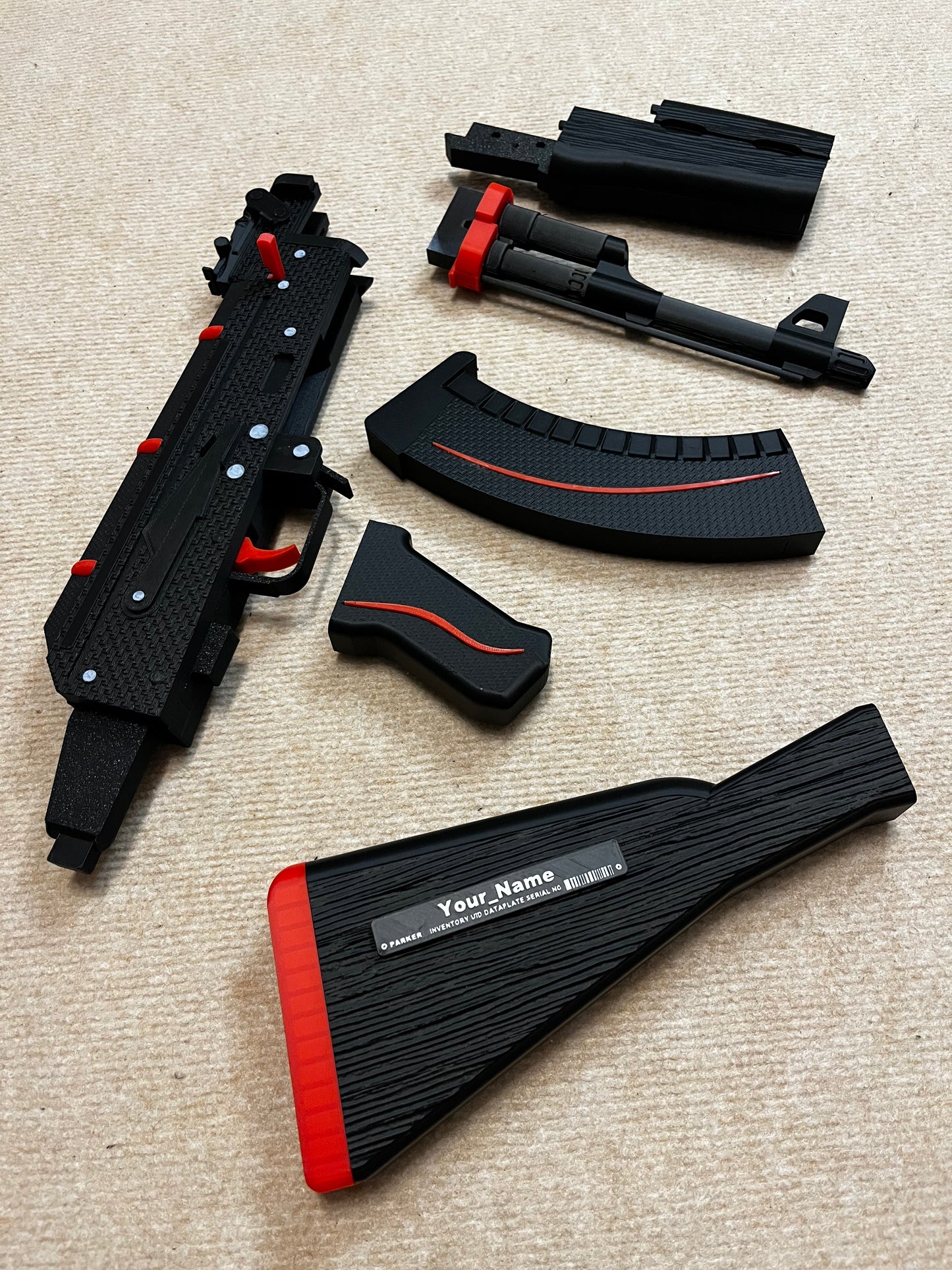 Black & Red AK-47 Toy