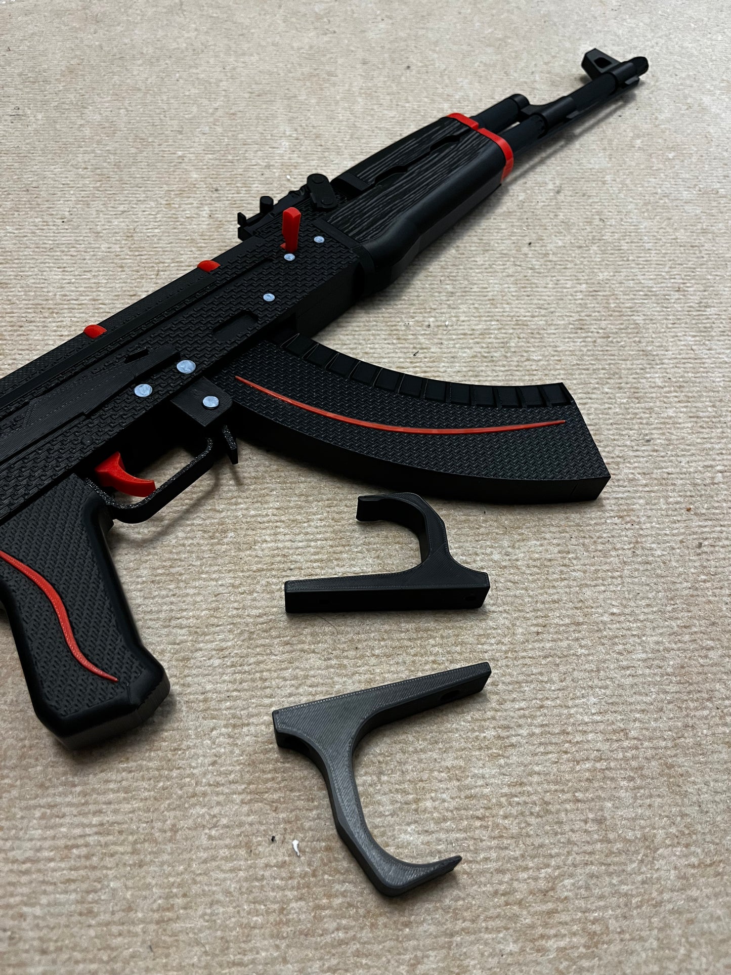 Black & Red AK-47 Toy
