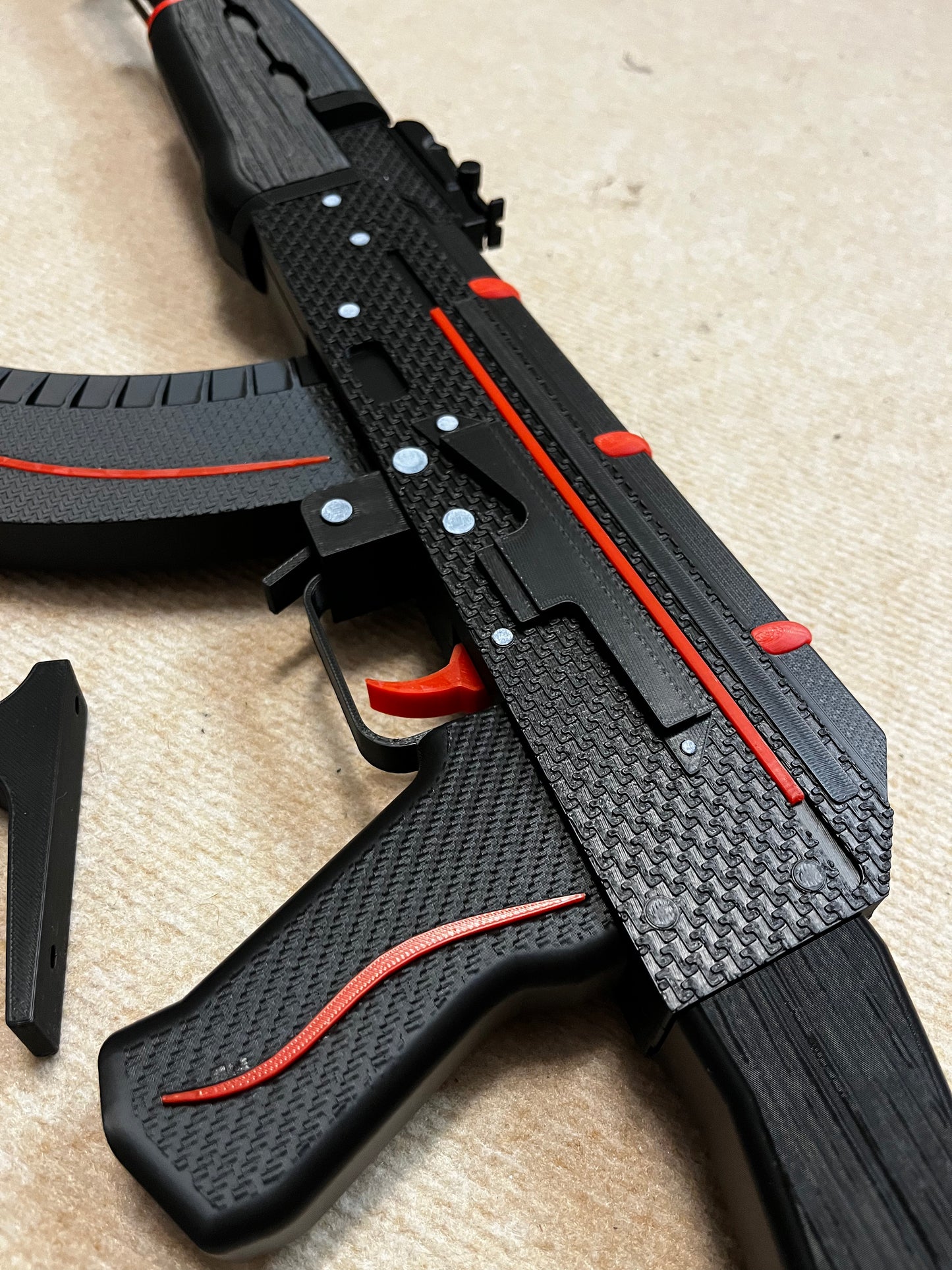 Black & Red AK-47 Toy