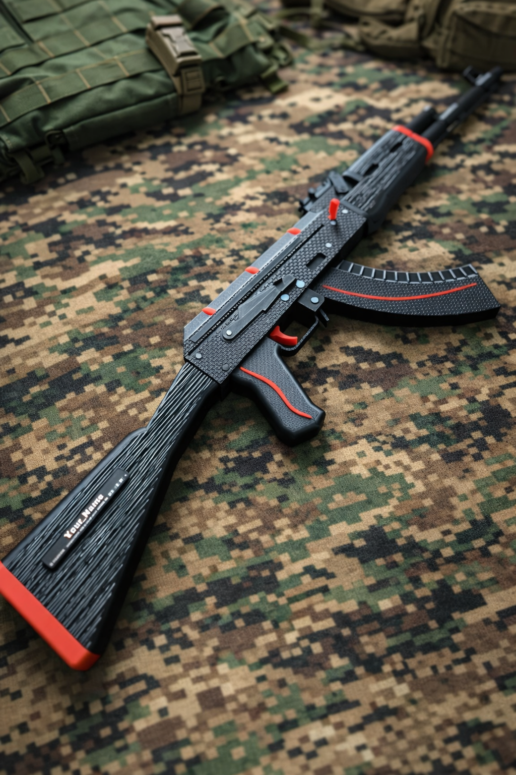 Black & Red AK-47 Toy