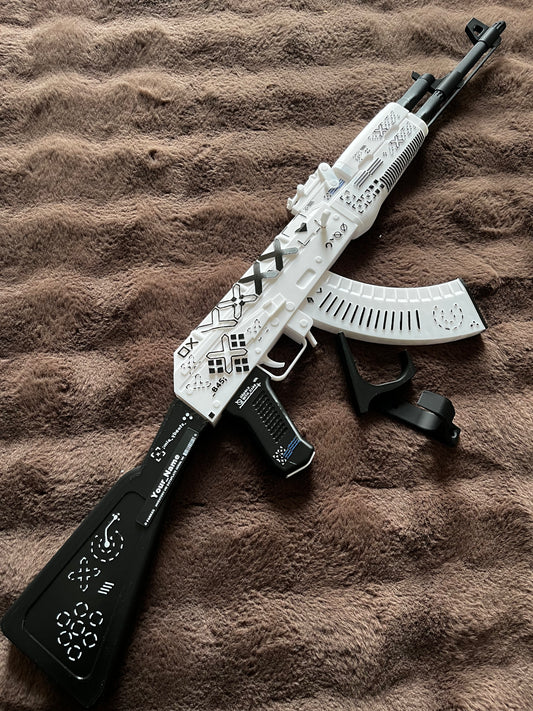 White AK-47 Toy