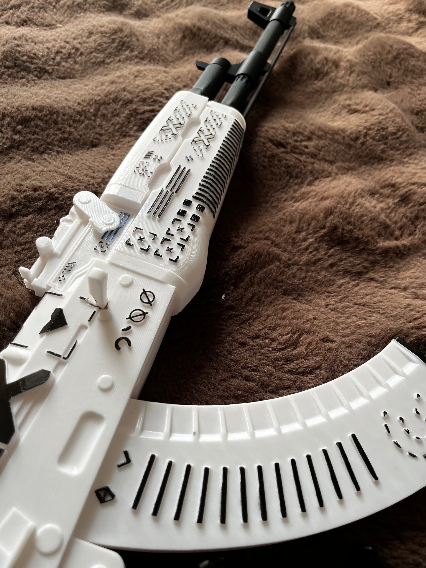 White AK-47 Toy