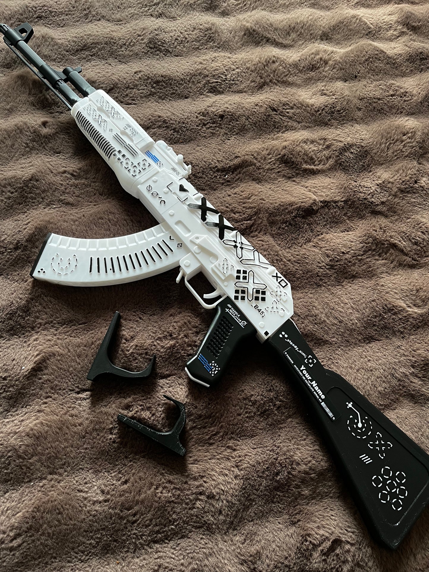 White AK-47 Toy