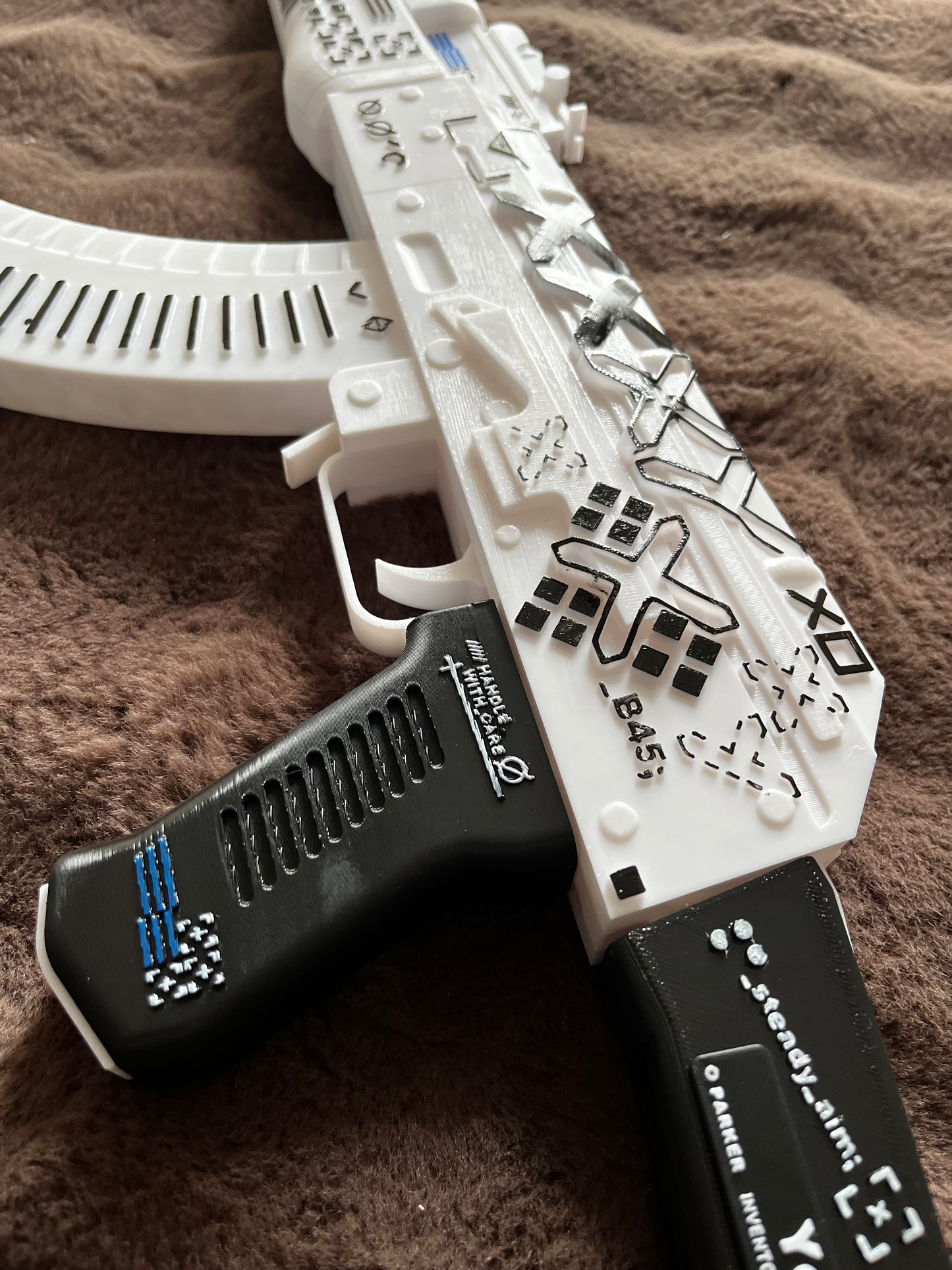 White AK-47 Toy