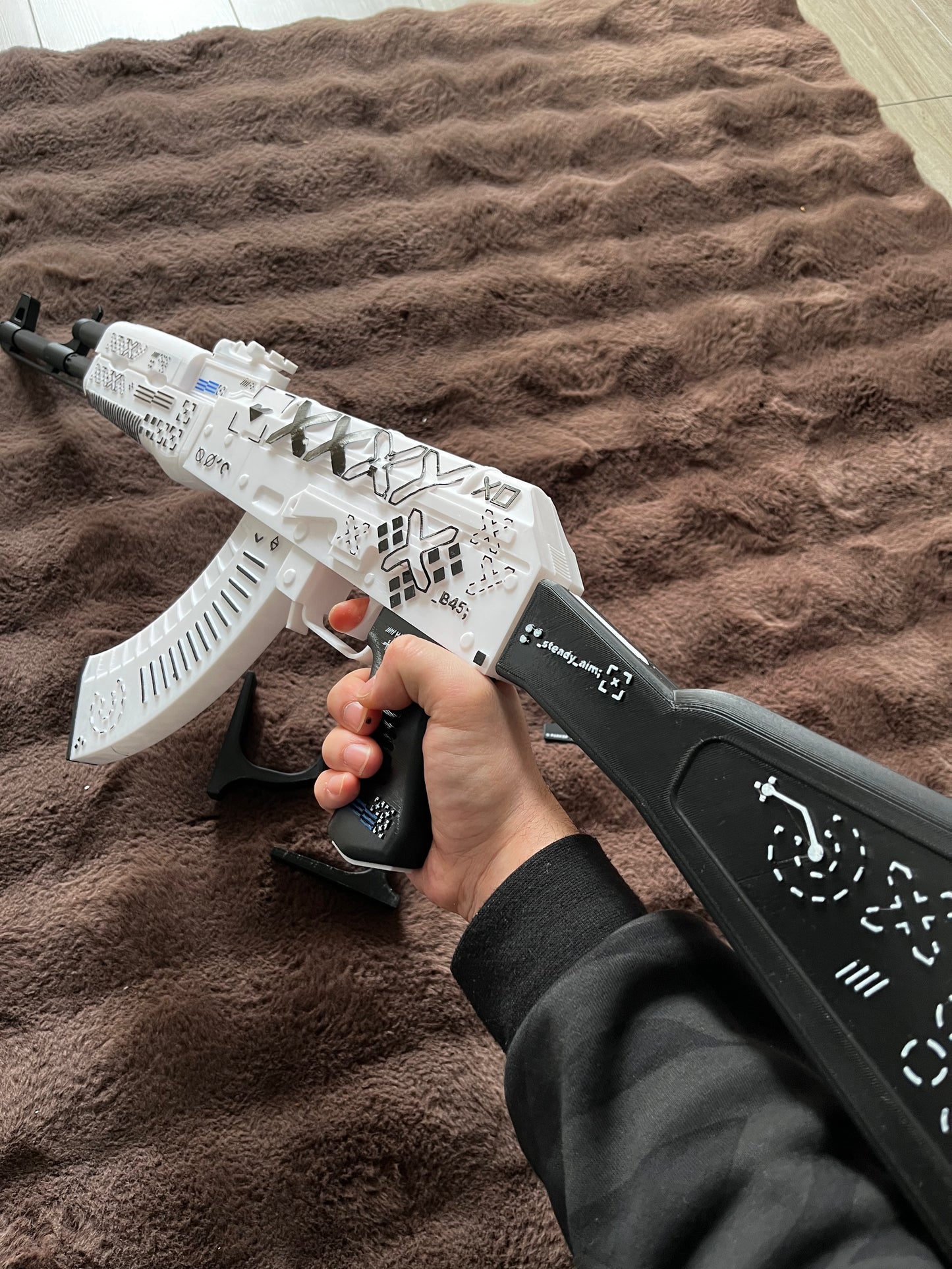 White AK-47 Toy