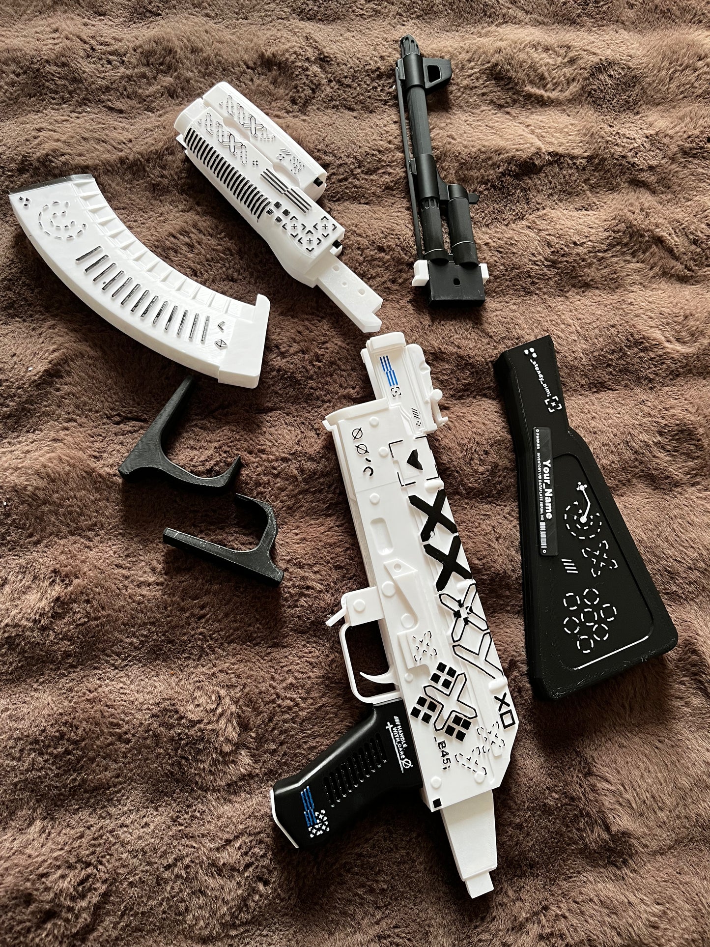 White AK-47 Toy