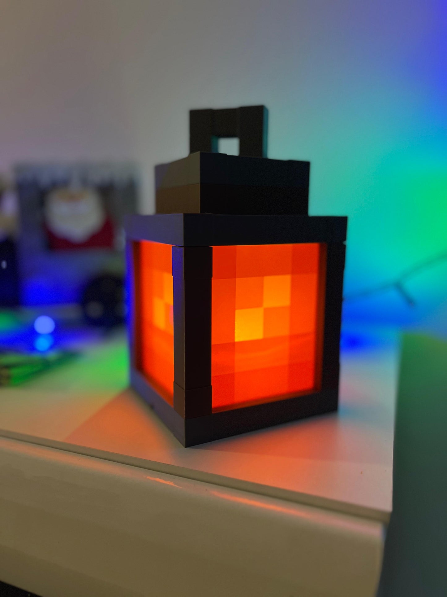 Orange Minecraft Lamp