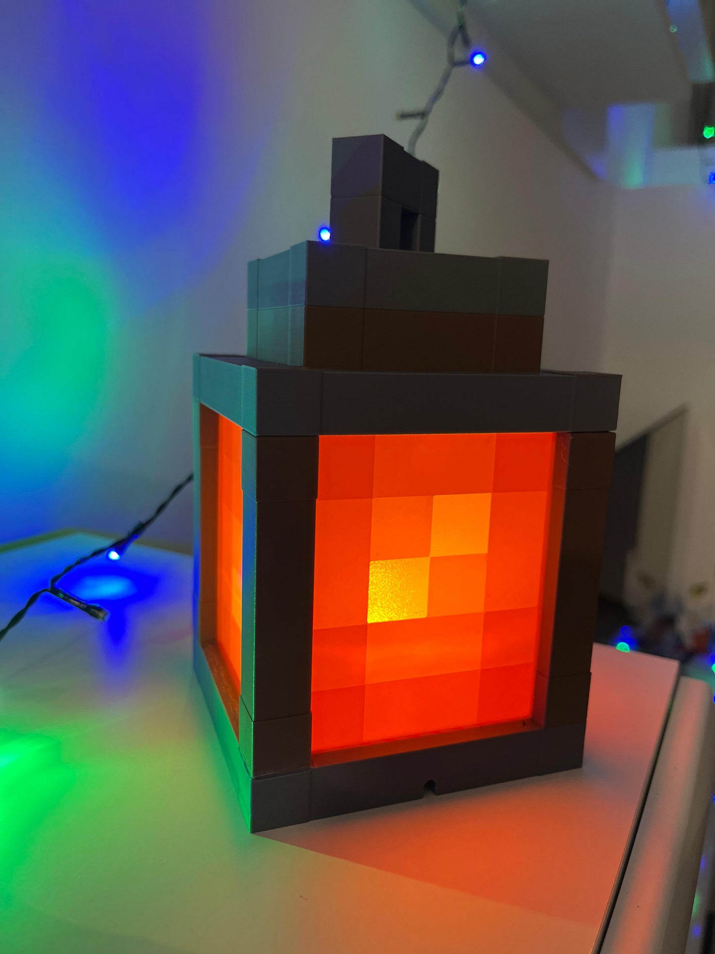 Orange Minecraft Lamp